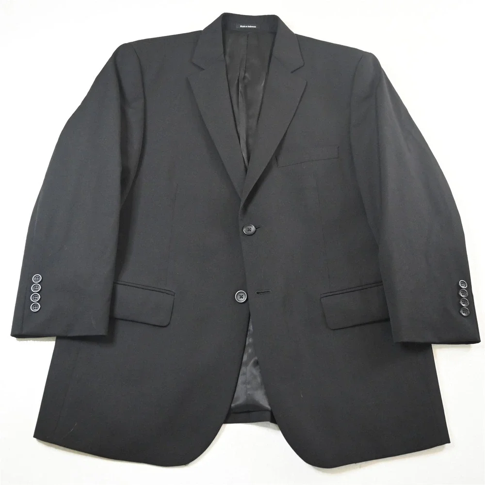 Pronto Uomo‎ 42S Black 100% Wool Mens Blazer Suit Jacket Sport Coat